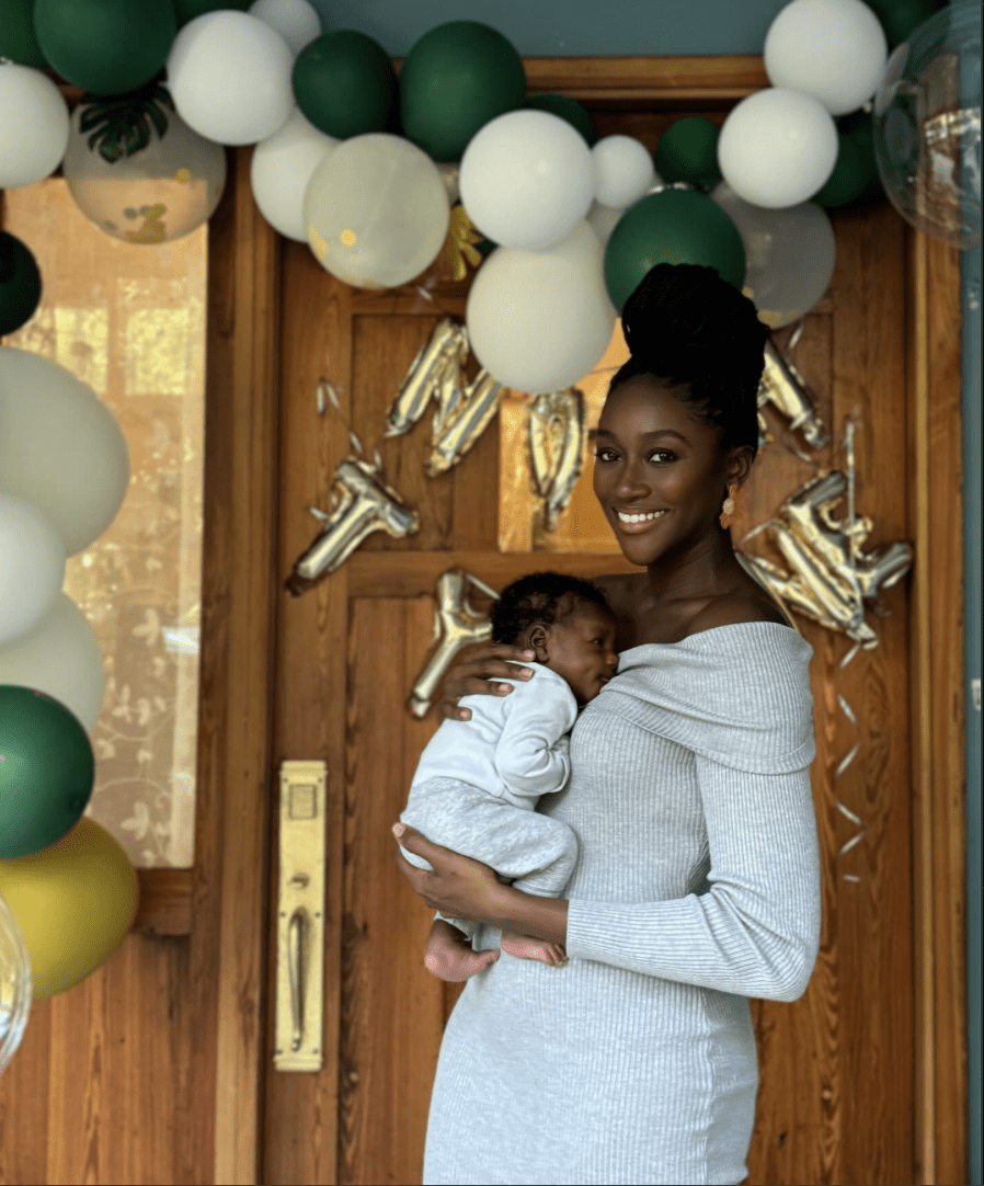 Former Miss Trinidad and Tobago Tya Jané Ramey and her son Noah.