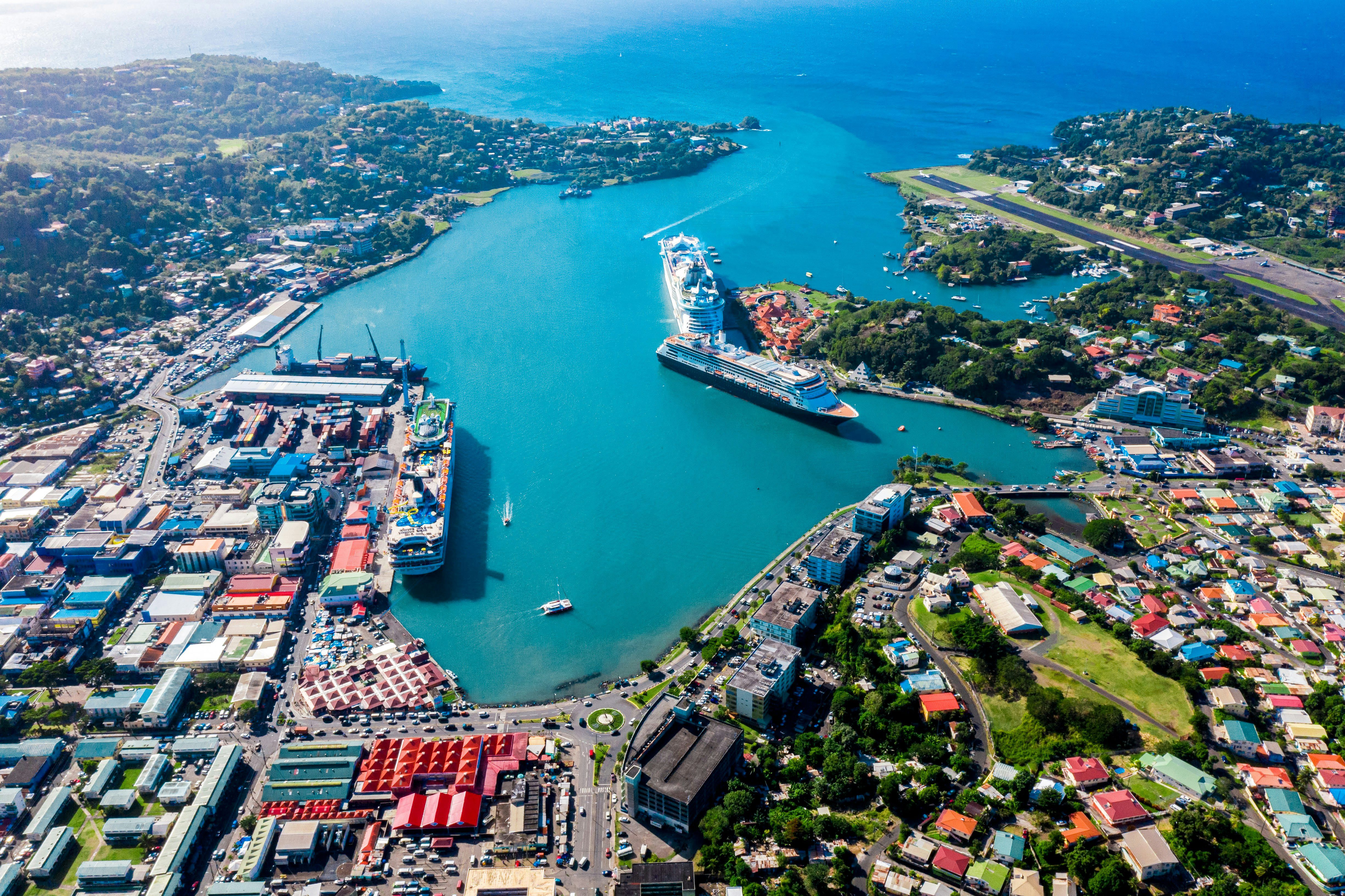 Castries St Lucia Aerial