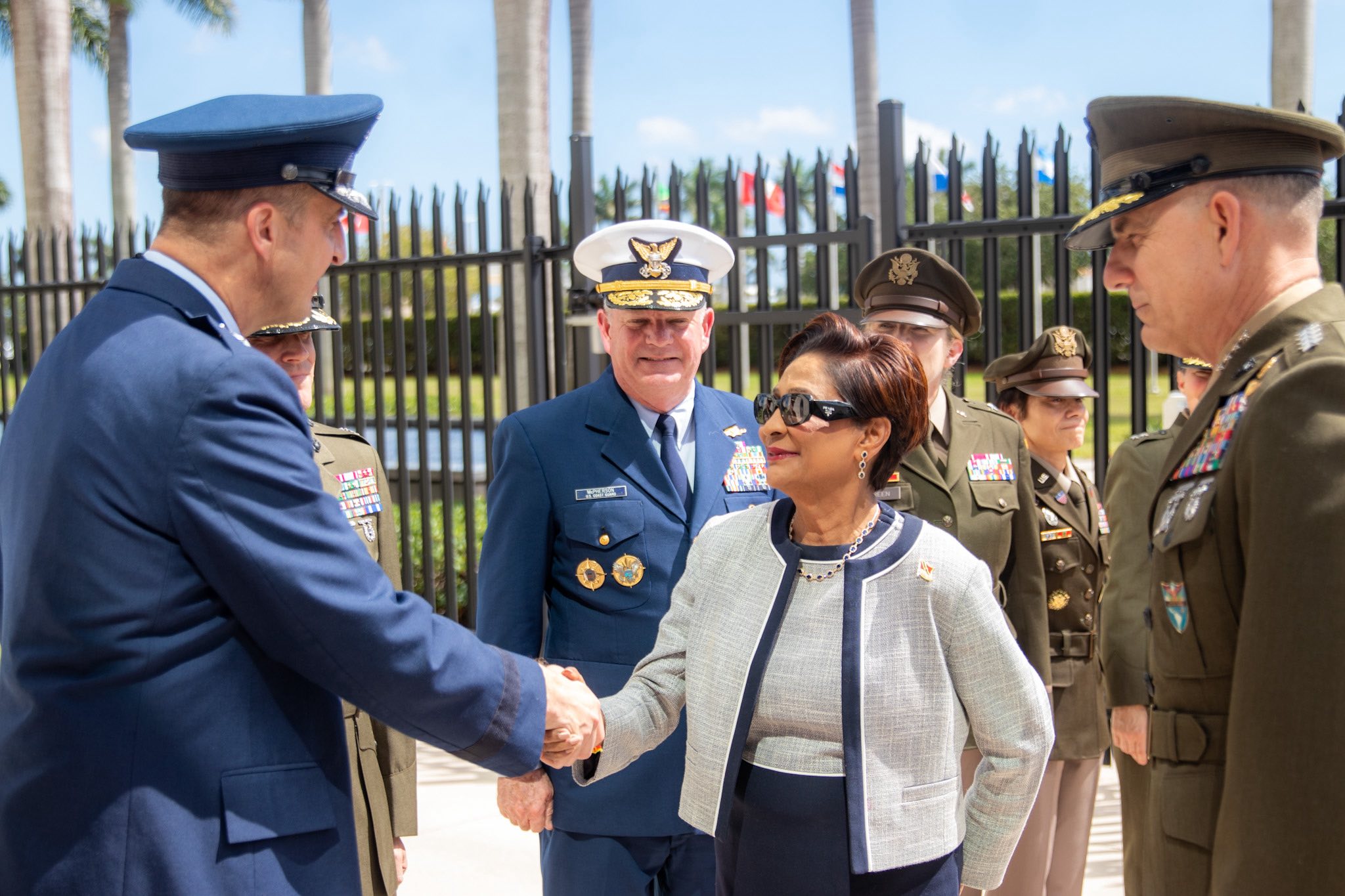 Kamla Persad-Bissessar meeting Southcom