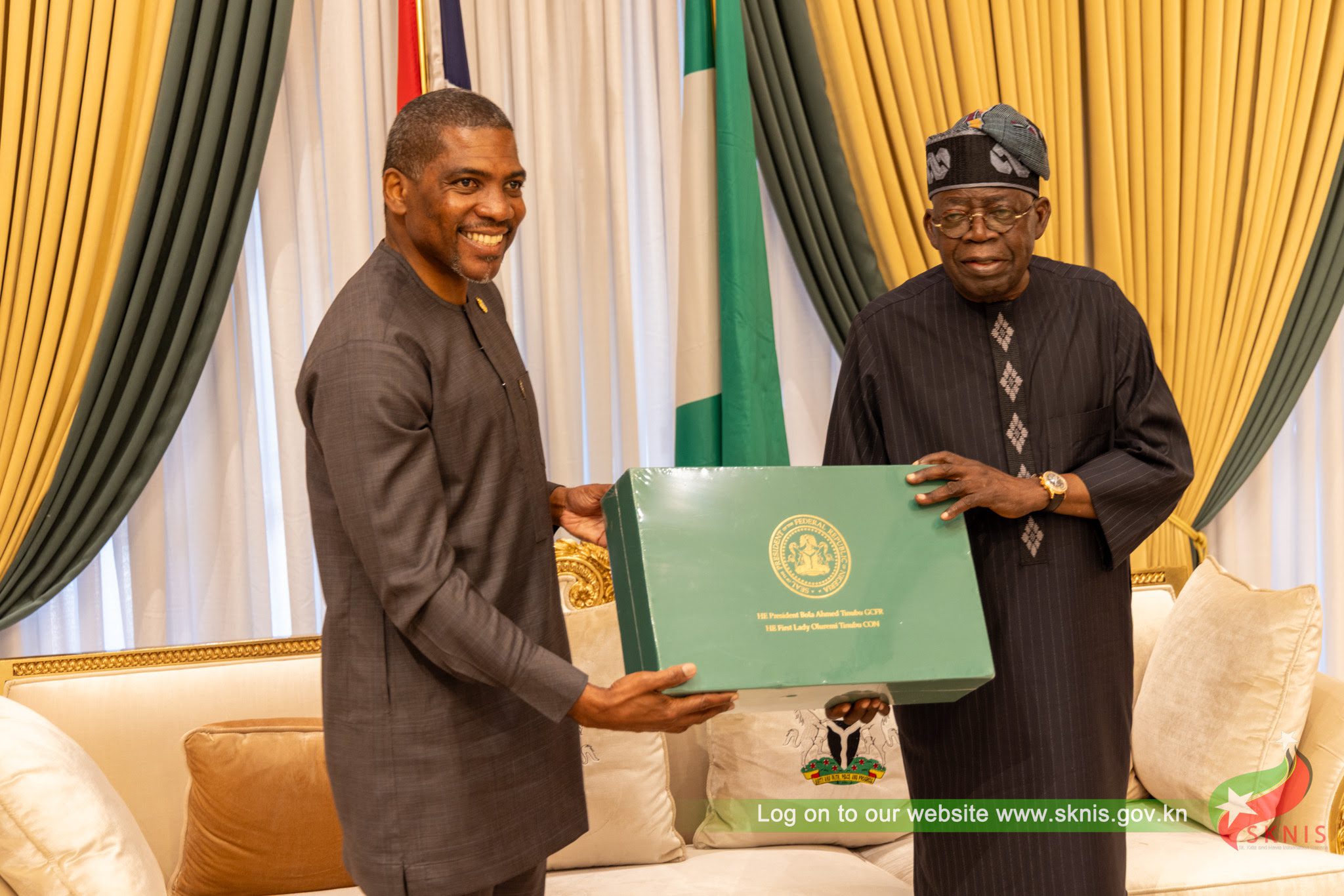Prime Minister Terrance Drew and Nigerian President Bola Ahmed Tinubu
