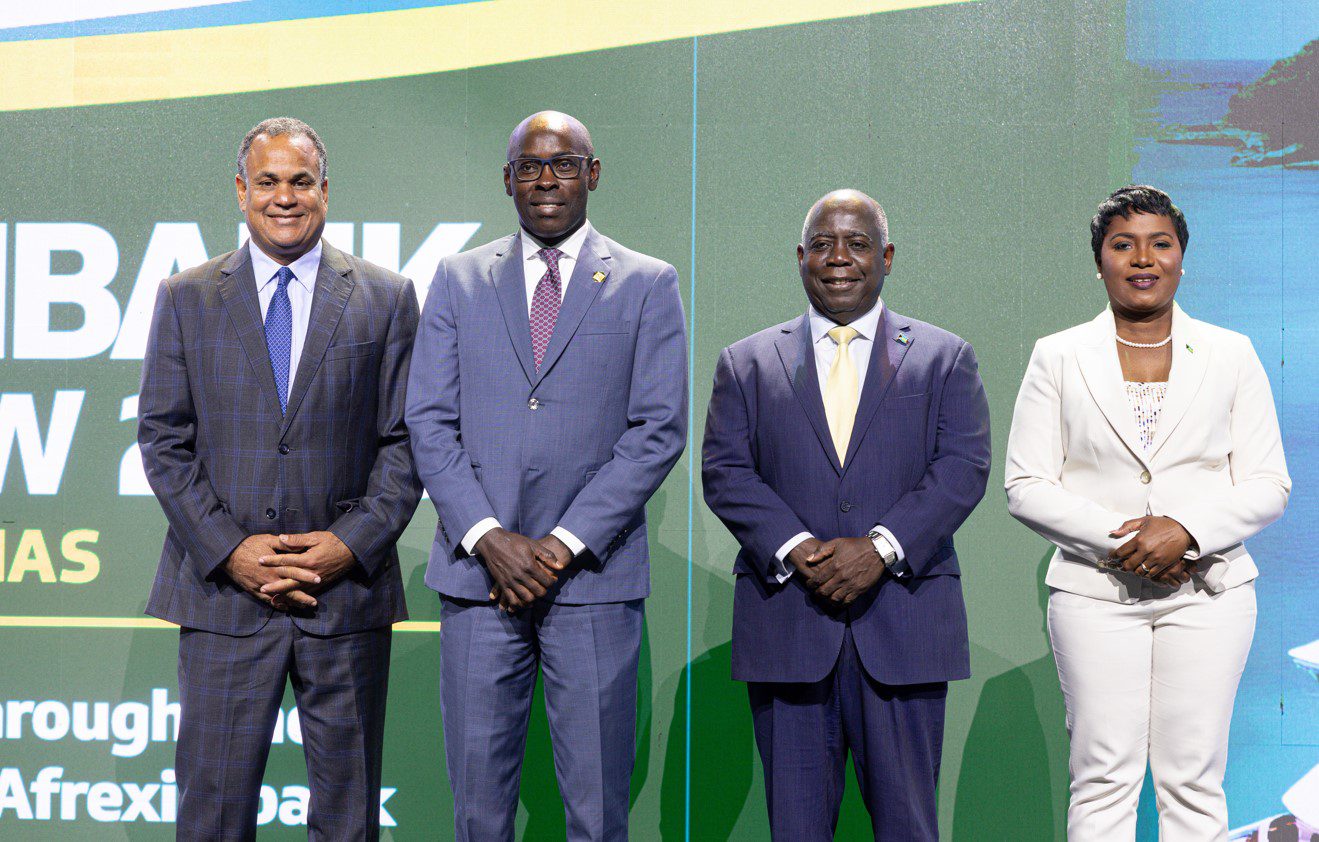 L-R: Honourable Michael B. Halkitis, Minister of Finance, The Bahamas, Mr. Okechukwu Ihejirika, Ag. Regional Chief Operating Officer, Afreximbank Caribbean Office, Honourable Philip Davis, Prime Minister of The Bahamas and Honourable Ginger M. Moxey, Minister of Grand Bahama