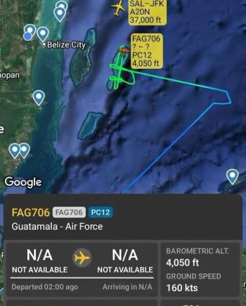 Guatemala military plane belize