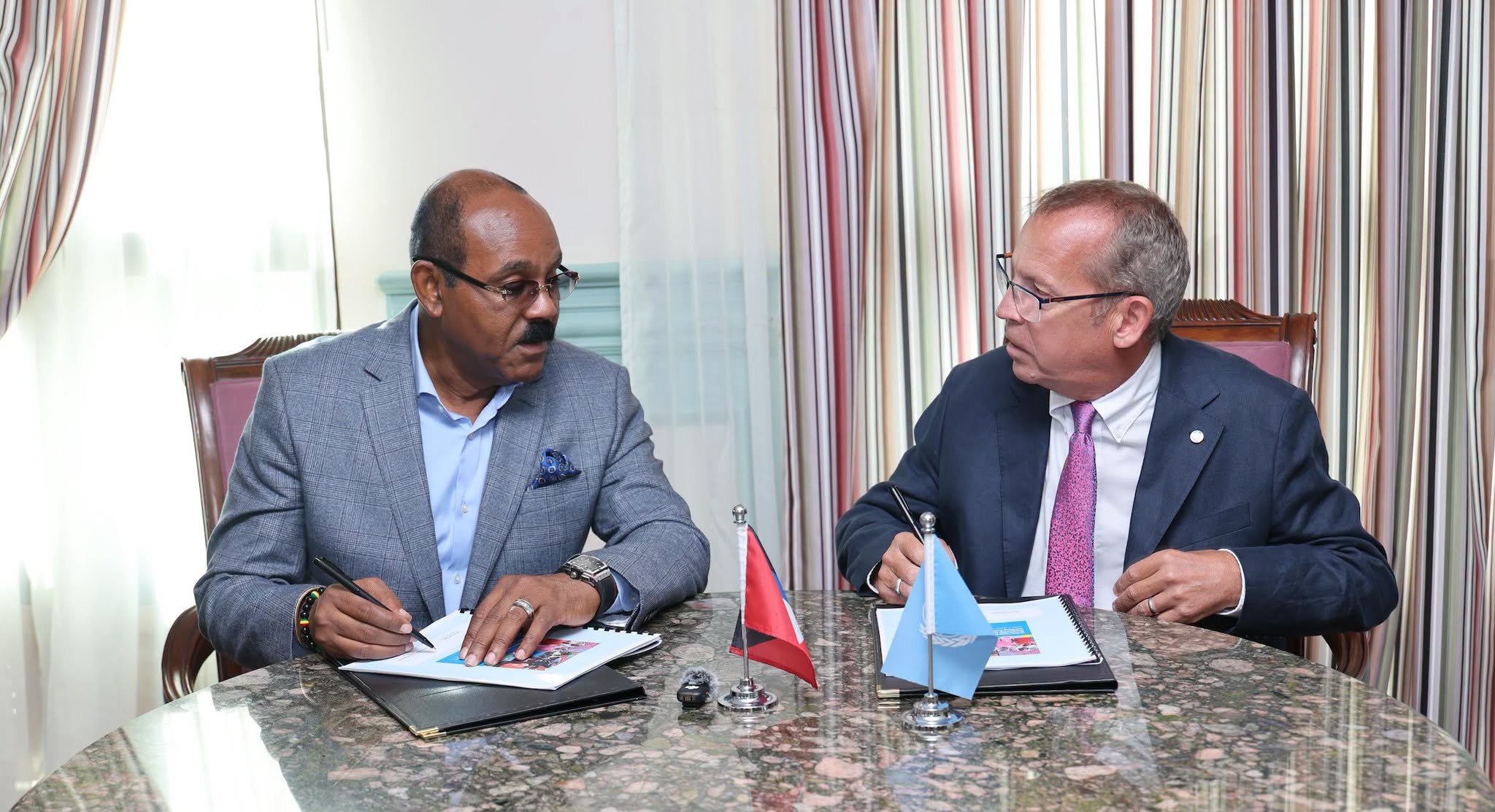 Antigua and Barbuda first in Eastern Caribbean to endorse UN development framework 1 gaston Browne
